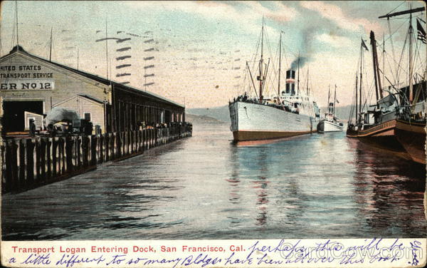 Transport Logan Entering Dock San Francisco California