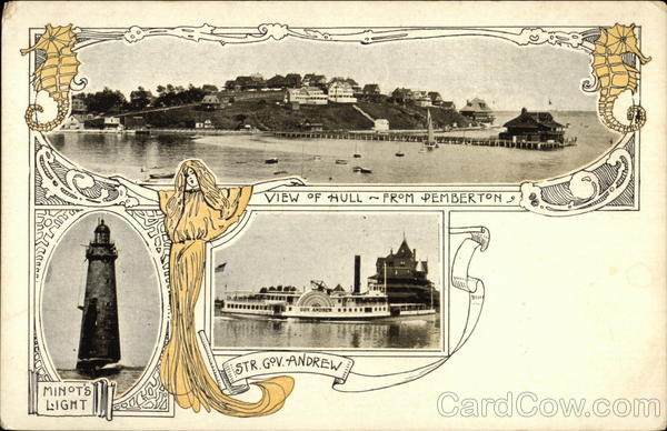 View of Hull from Pemberton & Steamer Gov. Andrew Steamers