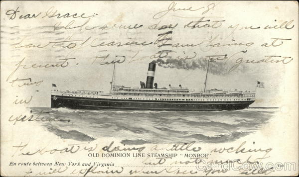 Old Dominion Line Steamship Monroe Steamers