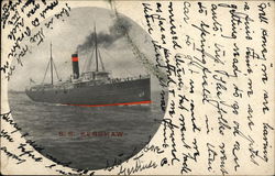 SS Kershaw Steamers Postcard Postcard Postcard