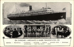 On Shipboard -- Merchants & Miners Transportation Co. Postcard