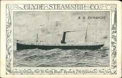 Clyde Steamship Co., SS Comanche Postcard
