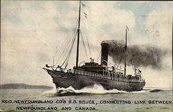 Reid, Newfoundland Co's SS Bruce Postcard