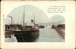 SS Ethel of the Reid Newfoundland Co. SS Line St. Johns, NL Canada Newfoundland and Labrador Postcard Postcard Postcard