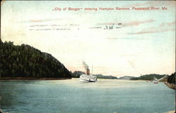 "City of Bangor" Entering Hampton Narrows Postcard