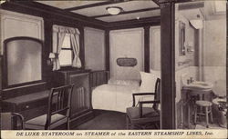 DeLuxe Stateroom on Steamer of the Eastern Steamship Lines, Inc. DeLuxe Stateroom on Steamer of the Eastern Steamship Lines, Inc.