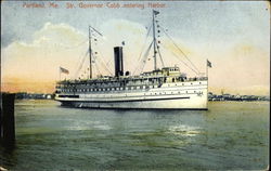 Str. Governor Cobb Entering Harbor Portland, ME Postcard Postcard Postcard