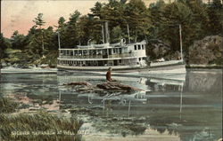 Steamer Nahanada at Hell Gate Postcard