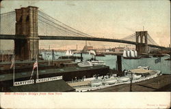 Brooklyn Bridge From New York Postcard