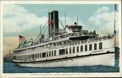 Steamer Monmouth, Sandy Hook Route CRR of NJ Steamers Postcard Postcard Postcard