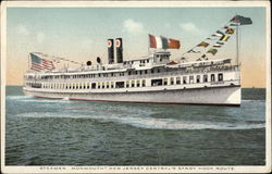 Steamer Monmouth New Jersey Central's Sandy Hook Route Postcard