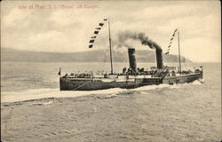 Isle of Man, S. S. "Mona" off Douglas Postcard
