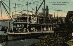 Excursion Steamer "Alton" on Mississippi River Postcard