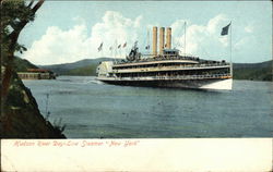 Hudson River Day Line Steamer "New York" Postcard
