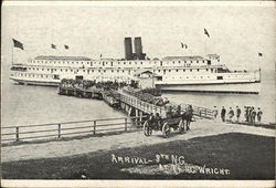 Arrival - 8th N.G. at Ft. H.G. Wright Postcard