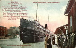 Pere Marquette Line Steamers Postcard