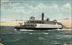 Ferry Boat in San Francisco Bay California Postcard Postcard Postcard