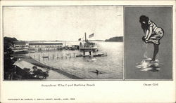 Steamboat Wharf and Bathing Beach Onset, MA Postcard Postcard Postcard