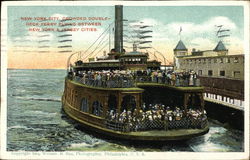 Crowded Double-Deck Ferry New York City, NY Postcard Postcard Postcard