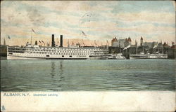 Steamboat Landing, Albany, N.Y. Postcard