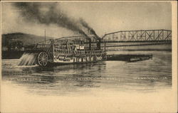 Ohio River Coal Boat Wheeling, WV Postcard Postcard Postcard