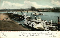 Scene on River Cincinnati, OH Postcard Postcard Postcard