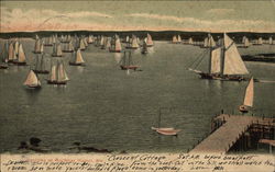 Yachting at Boothbay Harbor Postcard