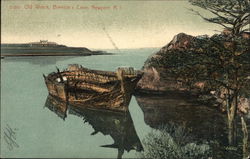 Old Wreck Brenton's Cove Newport, RI Postcard Postcard Postcard