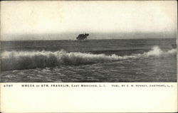 Wreck of Str. Franklin, East Moriches Postcard