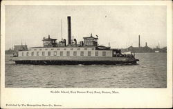 Noodle Island, East Boston Ferry Boat Massachusetts Postcard Postcard Postcard