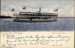 Steamer Harvard Lake Geneva, WI Postcard Postcard Postcard