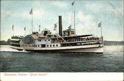 Excursion Steamer "Block Island" Postcard