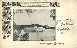 Steamer City of Bangor Postcard