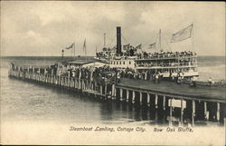 Steamboat Landing, Cottage City Oak Bluffs, MA Postcard Postcard Postcard