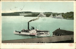 Str. "Mt. Washington" Leaving Weirs Postcard