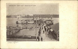 A Busy Day at Bremerton Washington Postcard Postcard Postcard