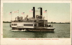 Ferry "Ramona" San Diego, CA Postcard Postcard Postcard