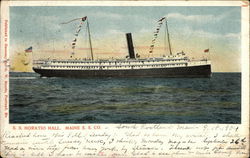 SS Horation Hall, Maine SS Co. Postcard