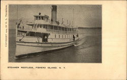 Steamer Restless Postcard