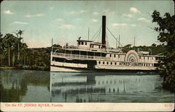 On the St. Johns River Steamer Frederick Debary Postcard