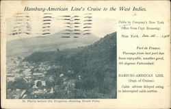 St. Pierre Before the Eruption, Showing Mount Pelee Boats, Ships Postcard Postcard Postcard