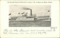 On Steamer Charles Macalester Postcard