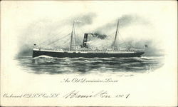 An Old Dominion Liner, SS Hamilton Postcard