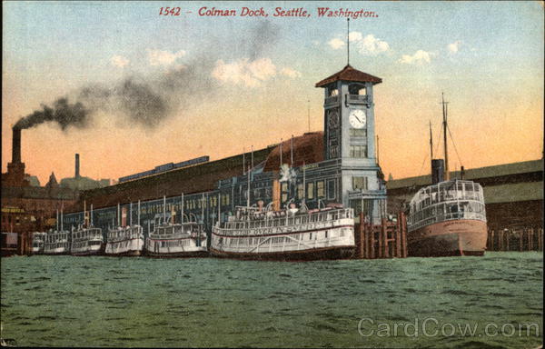 Water View of Colman Dock Seattle Washington
