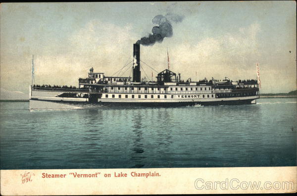 Steamer Vermont on Lake Champlain Steamers