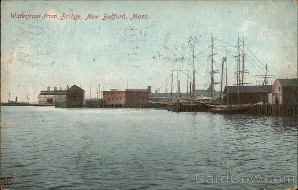 Waterfront from Bridge New Bedford Massachusetts
