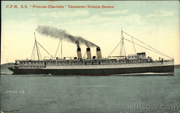 CPR, SS Princess Charlotte Canada Steamers