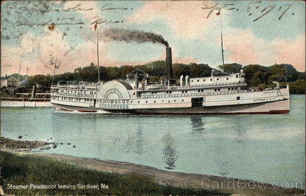 Steamer Penobscot on the Water Gardiner Maine