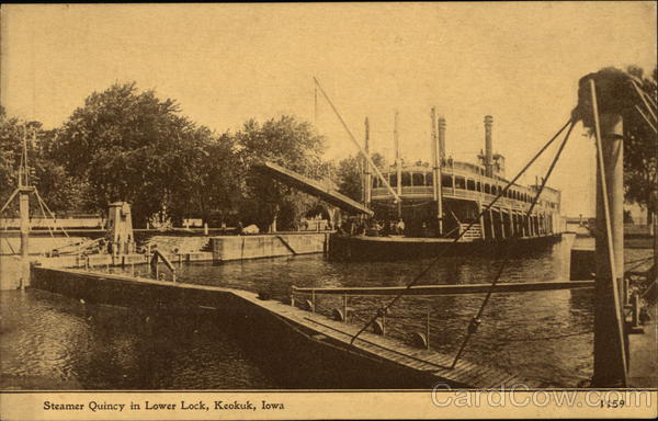 Steamer Quincy in Lower Lock Keokuk Iowa