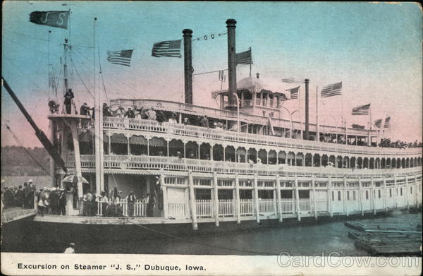 Excursion on Steamer JS Dubuque Iowa